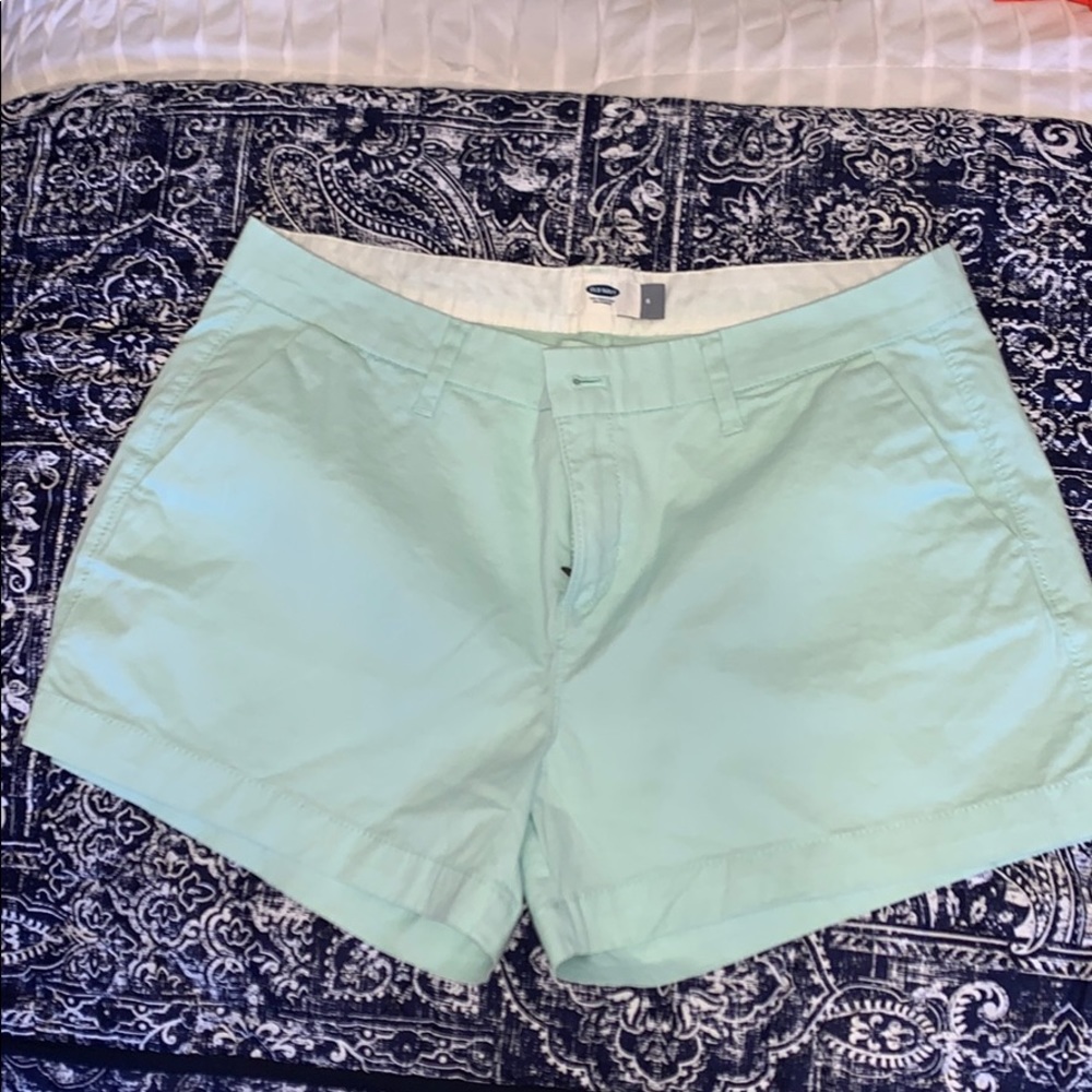 Mint green summer shorts